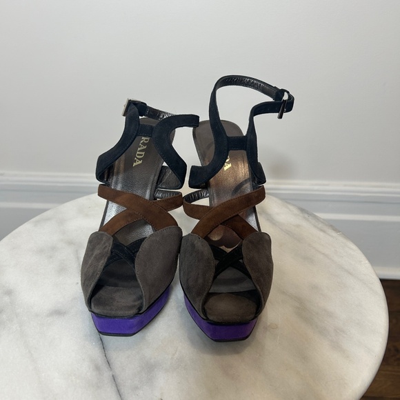 PRADA Suede Platform Strappy Sandals - Picture 4 of 5